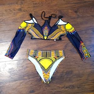Aztec/ Tribal long Sleeve swimsuit